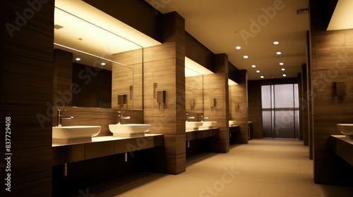 Elegant Modern Public Restroom Interior Design