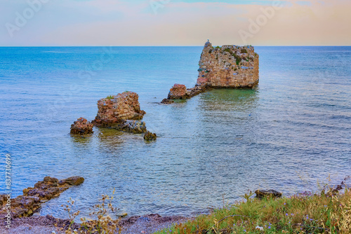 Ruins in Nea Potidea, Chalkidiki, Greece photo