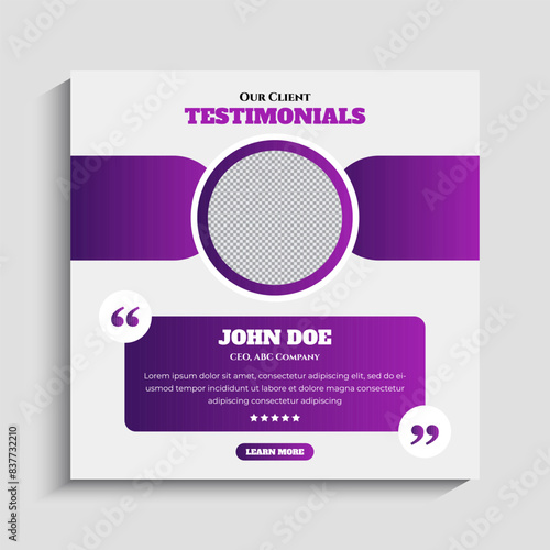 Testimonial or Feedback Review Social Media Post Template