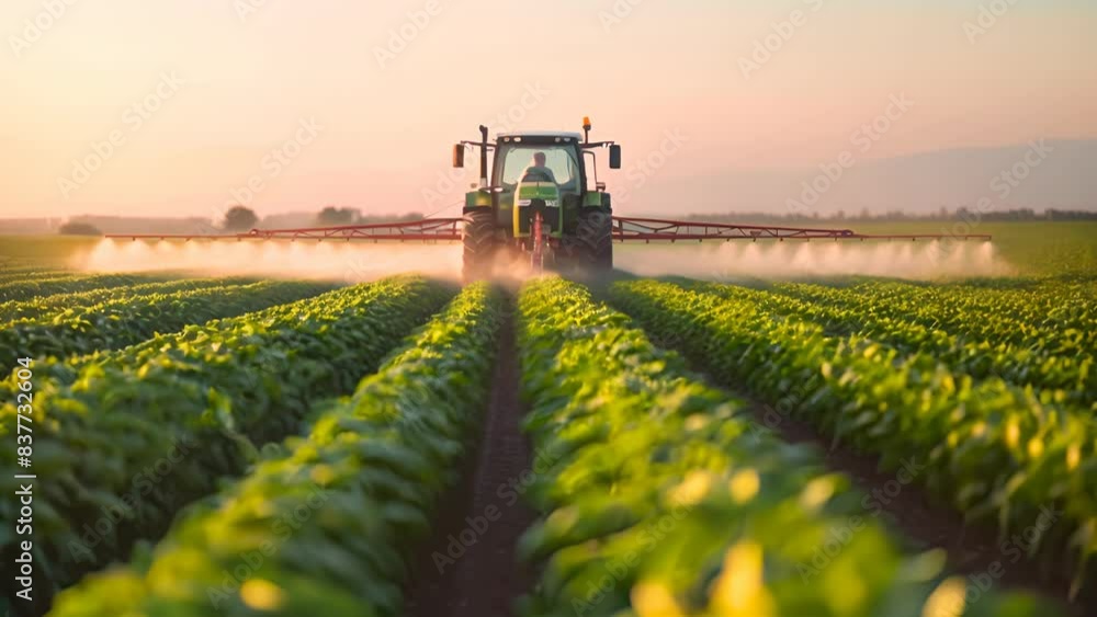 Agricultural Machinery in Soybean Plantation Agricultural Machinery in Soybean Plantation