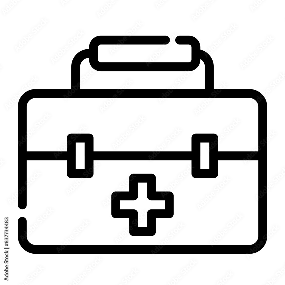 doctor's suitcase cutline icon style doctor's suitcase cutline icon style