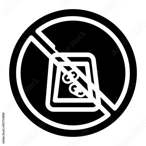 drunkenness is prohibited glyph icon style