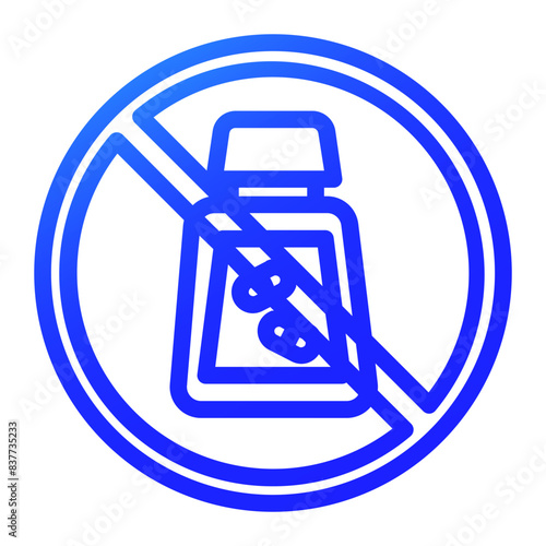 drunkenness is prohibited gradient icon style