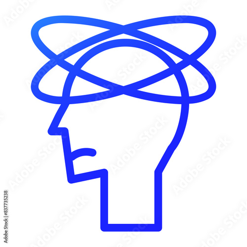 head spinning gradient icon style
