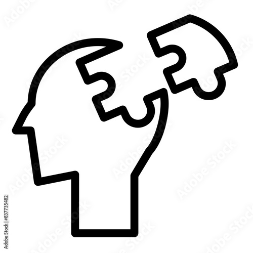 amnesia line icon style