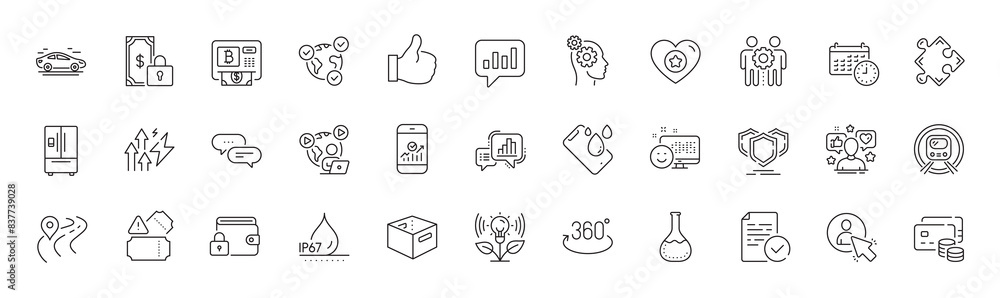 Smartphone waterproof, Lock and Metro subway line icons. Pack of User, Money, Bitcoin atm icon. Full rotation, Dots message, Employees teamwork pictogram. Private payment. Line icons. Vector Smartphone waterproof, Lock and Metro subway line icons. Pack of User, Money, Bitcoin atm icon. Full rotation, Dots message, Employees teamwork pictogram. Private payment. Line icons. Vector