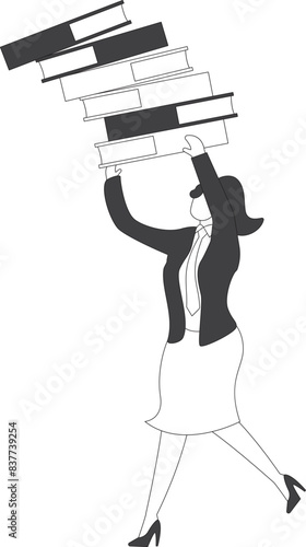 Businesswoman Information overload, Connection, Cooperation, Corporate Business, Cyborg