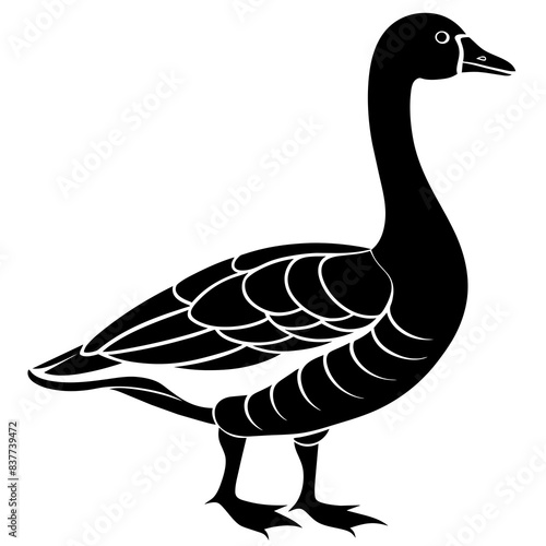 Goose vector art illustration white background