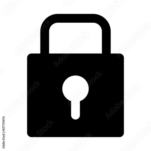 padlock lock internet of things solid icon