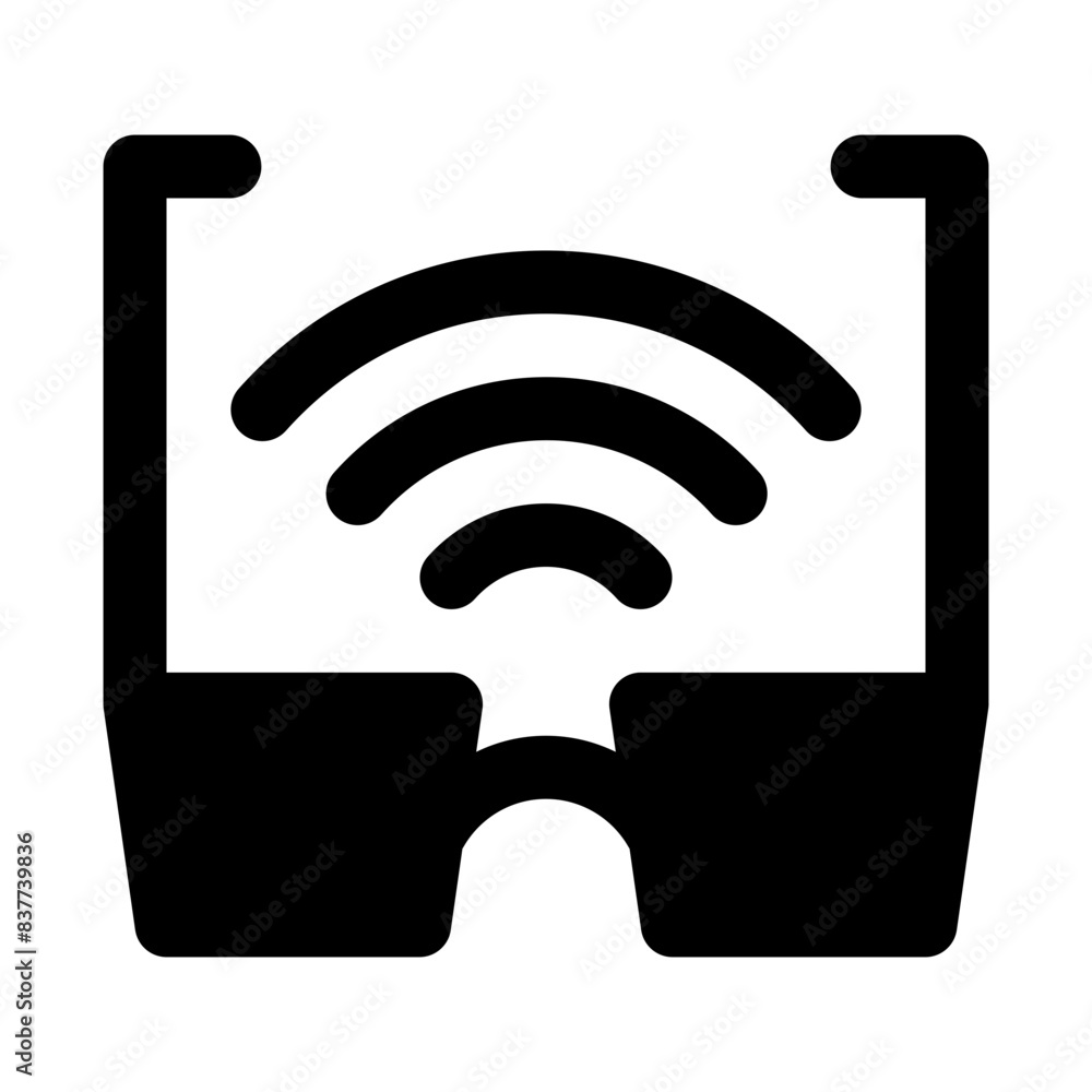 smart glass internet of things solid icon smart glass internet of things solid icon