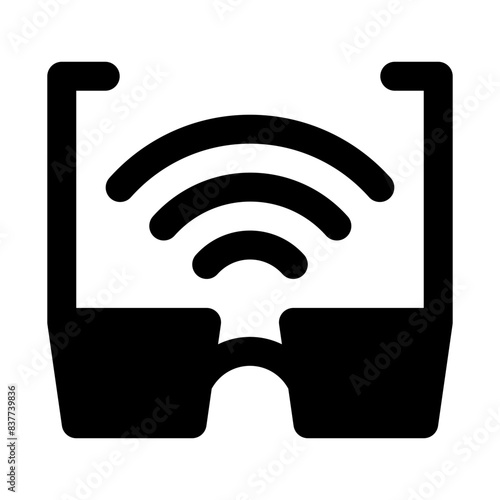 smart glass internet of things solid icon