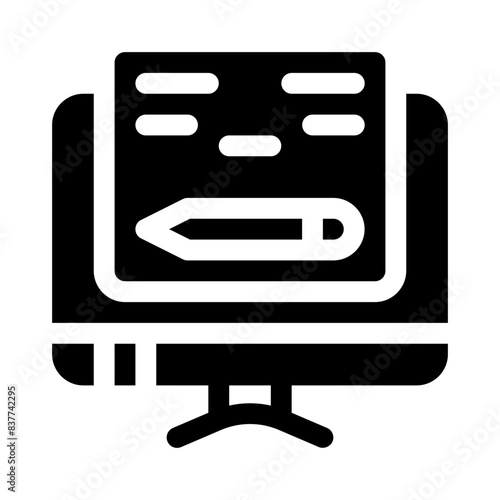 blogging glyph icon