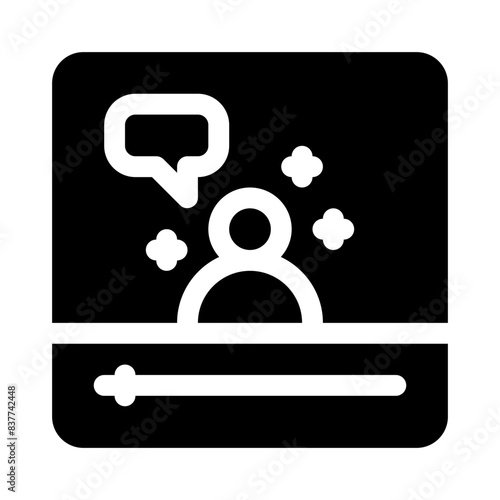 vlogger glyph icon