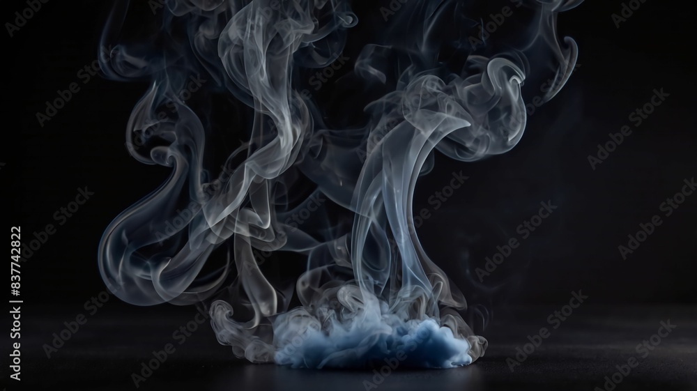 smoke on dark background.Ai generative smoke on dark background.Ai generative