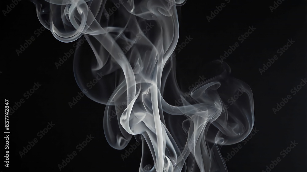 smoke on dark background.Ai generative smoke on dark background.Ai generative