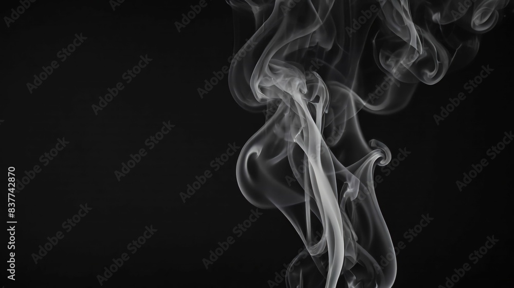 smoke on dark background.Ai generative smoke on dark background.Ai generative