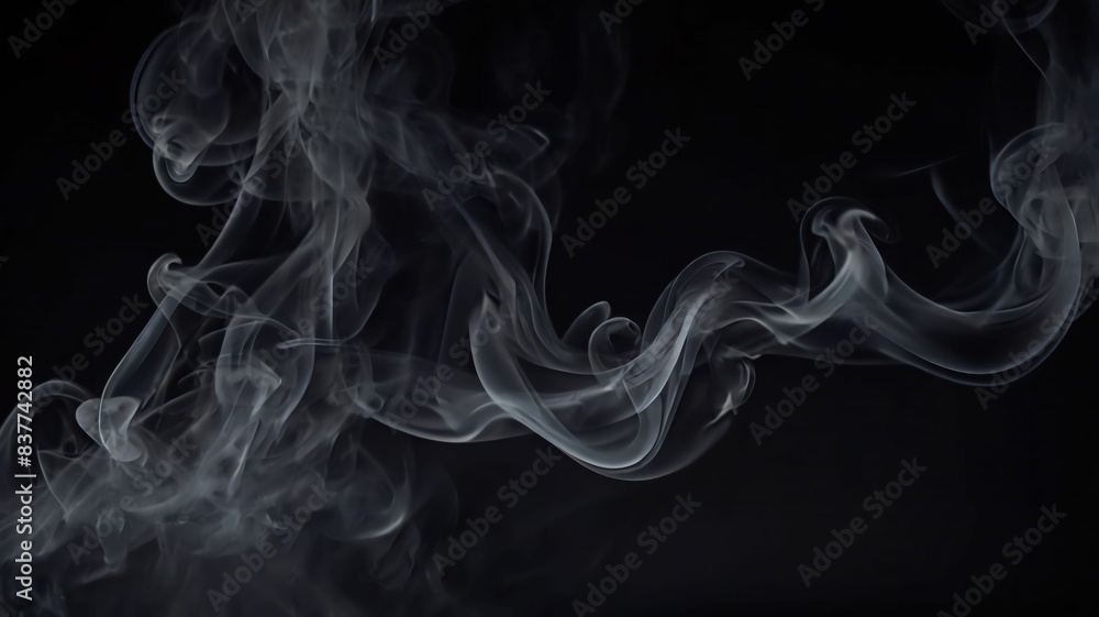 smoke on dark background.Ai generative smoke on dark background.Ai generative