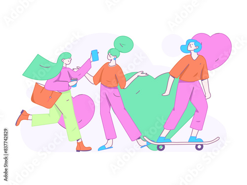 3.12 International Women's Day professional women flat character vector concept operation hand drawn illustration 
