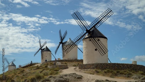 Spain tourism: Windmills of La Mancha, Consuegra, Spain.  photo
