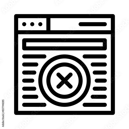 ad blocker line icon