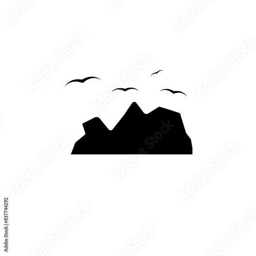 Garbage Dump, Litter Landfill Solid Flat Vector Icon Isolated on White Background.