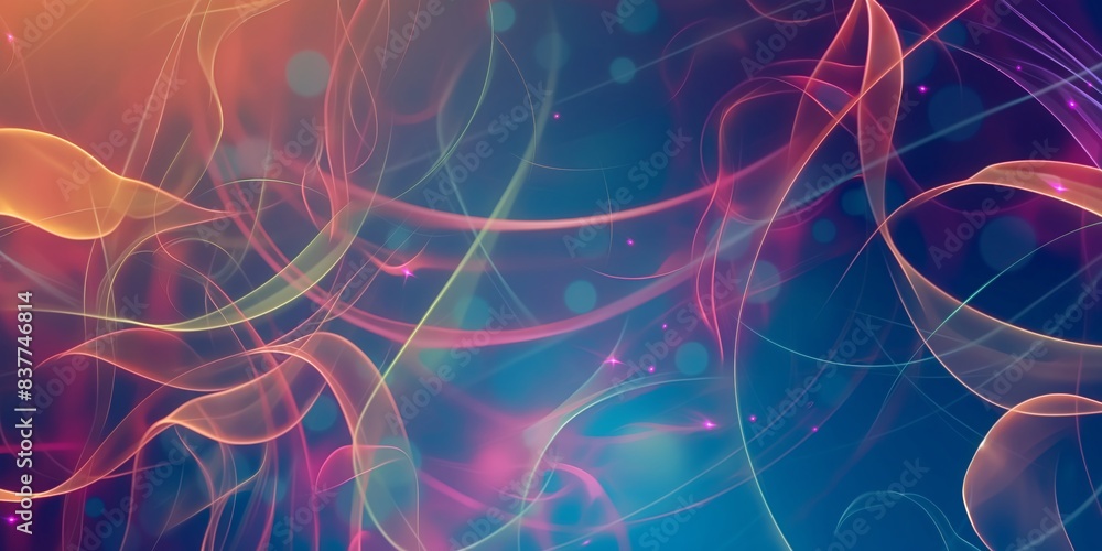 Colorful Abstract Light Wave Patterns

