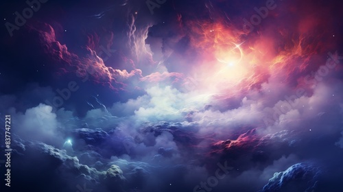 Gentle Cosmic Clouds Nebula Art