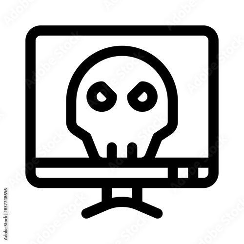 hacking line icon