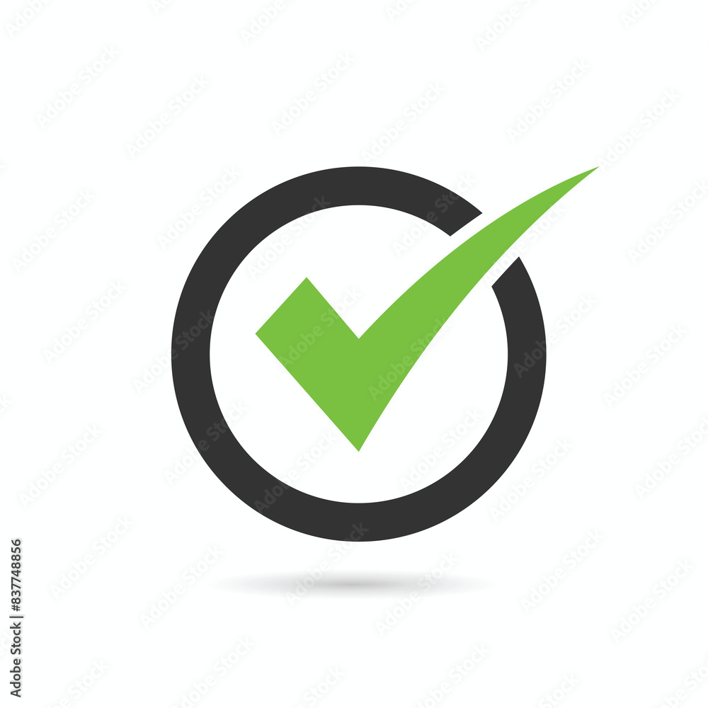 circle with check mark shape vector icon circle with check mark shape vector icon