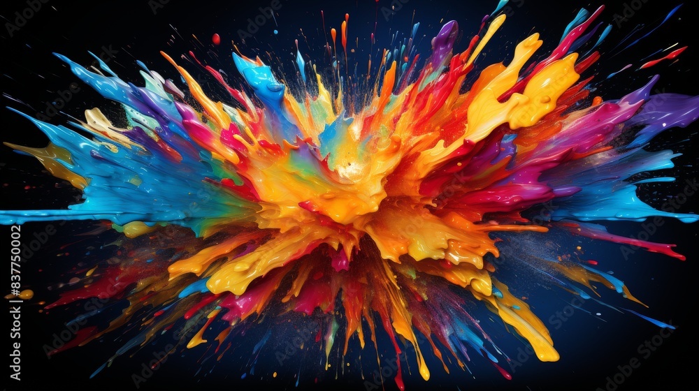 Radiant Paint Bursts Abstract Art Radiant Paint Bursts Abstract Art