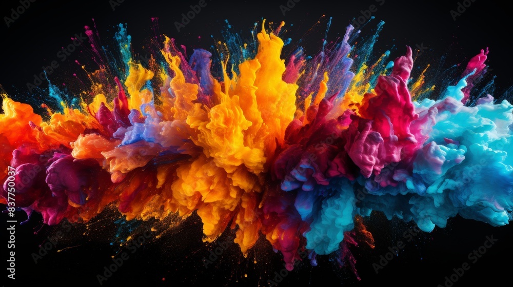 Colorful Explosions Paint Splash Art Colorful Explosions Paint Splash Art