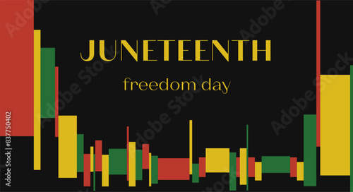 Juneteenth Freedom Day. Independence or Emancipation day. June 19. African-American history. Poster, greeting card, background.