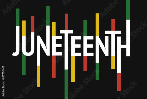 Juneteenth Freedom Day. Independence or Emancipation day. June 19. African-American history. Poster, greeting card, background.