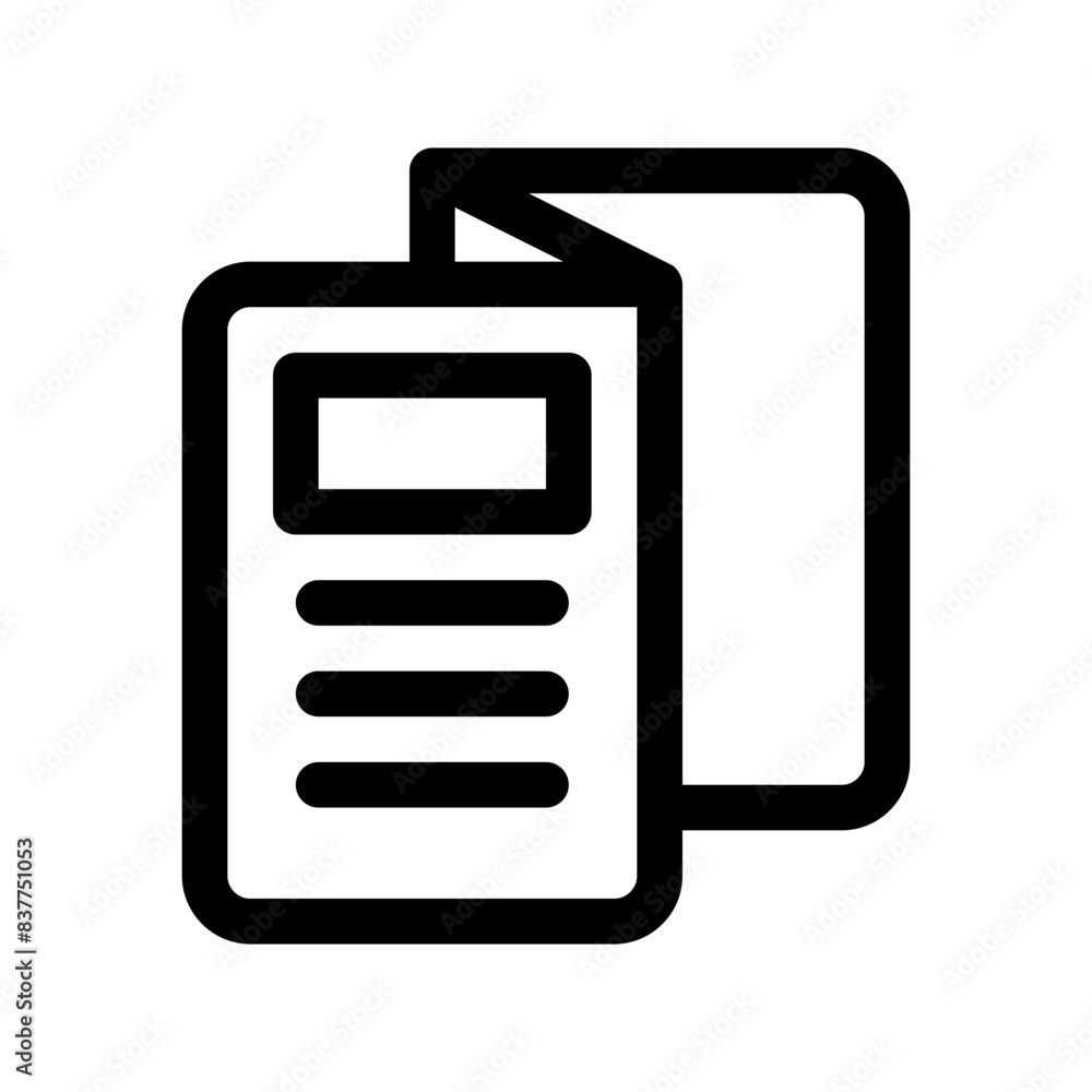 pamphlet line icon pamphlet line icon