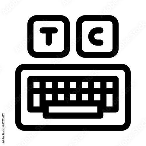 typing line icon