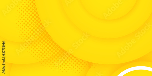 A halftone pattern is subtly incorporated, giving the image a modern, textured effect. and bright yellow abstract background, creating a vibrant and cheerful mood