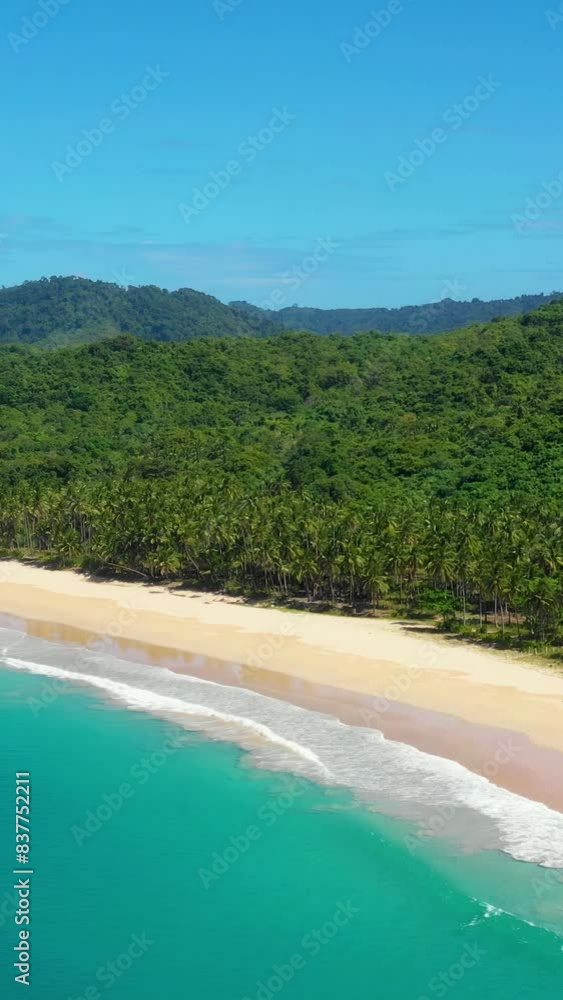 Tropical Beaches of El Nido municipality Palawan island vertical video. Tropical Beaches of El Nido municipality Palawan island vertical video.