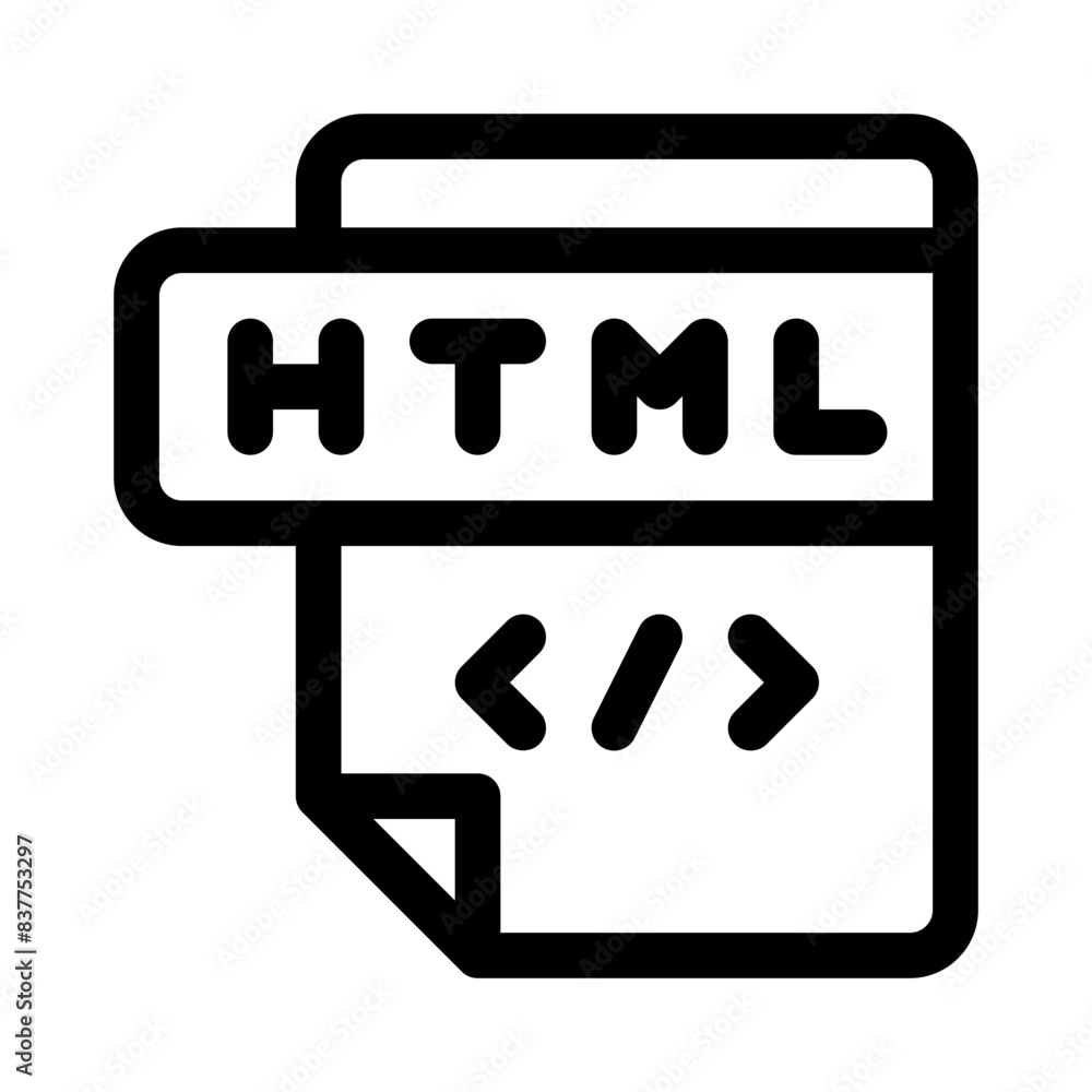 html file line icon html file line icon