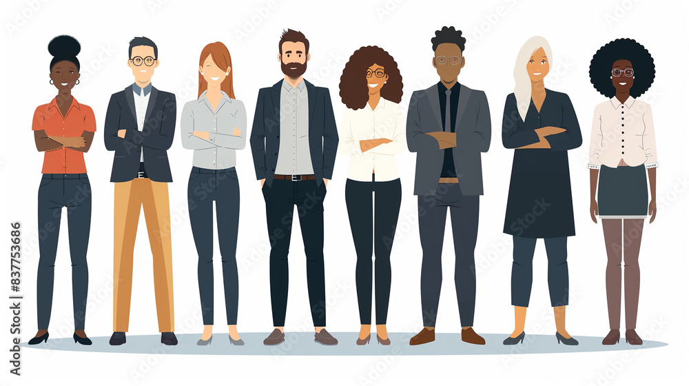 Obraz premium Diversity and inclusion initiatives can help businesses attract top talent. A diverse and inclusive workplace is often more appealing to job seekers