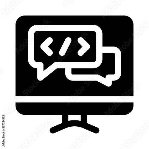 chatbot glyph icon