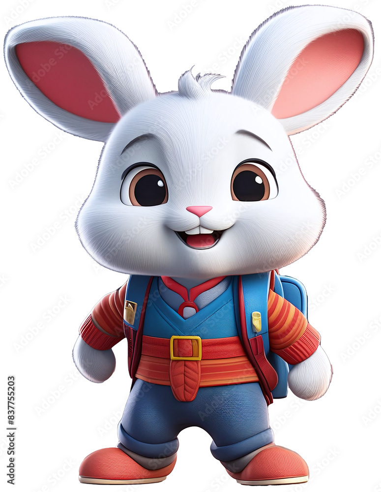 Cute 3D character animal, rabbit Cute 3D character animal, rabbit