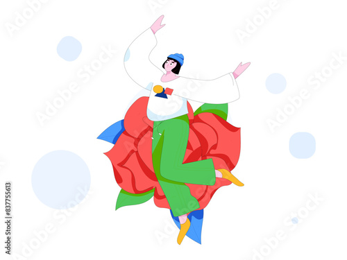 3.12 International Women's Day professional women flat character vector concept operation hand drawn illustration
