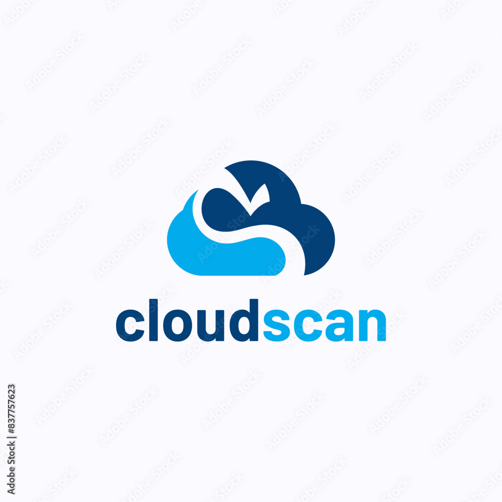 Cloud with letter s logo design template. Vector illustration Cloud with letter s logo design template. Vector illustration