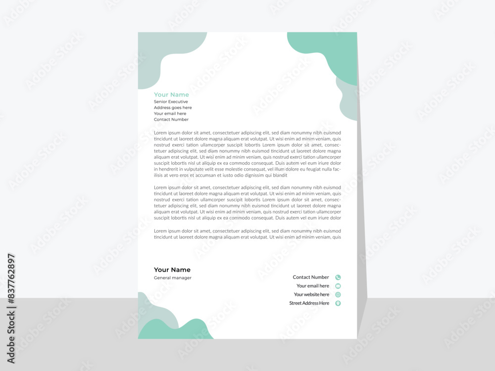 Professional letterhead design template Professional letterhead design template