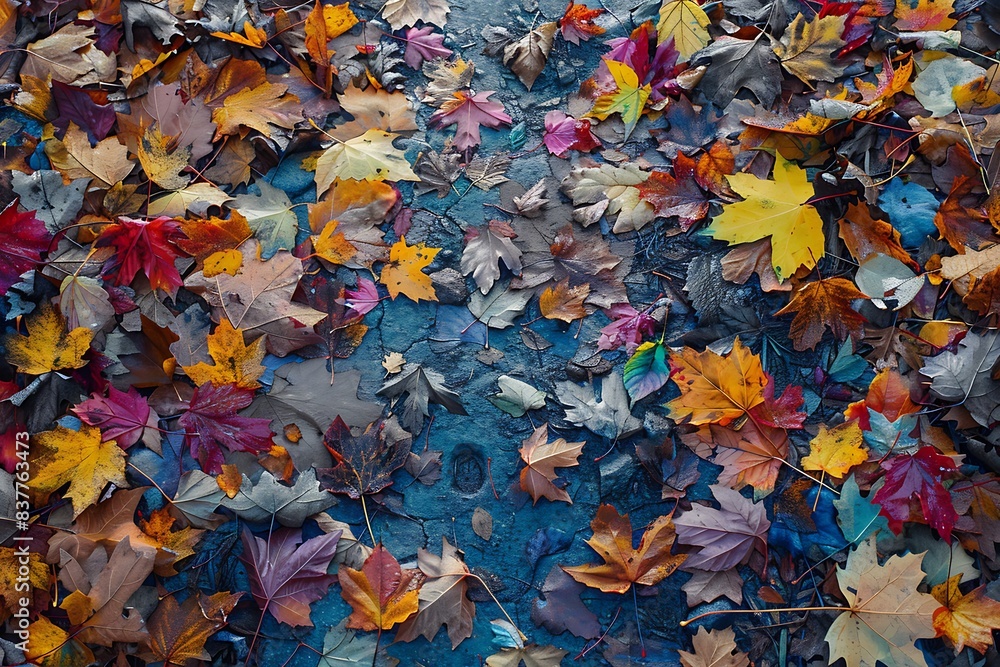 forest path covered in a thick layer of colorful autumn leaves forest path covered in a thick layer of colorful autumn leaves