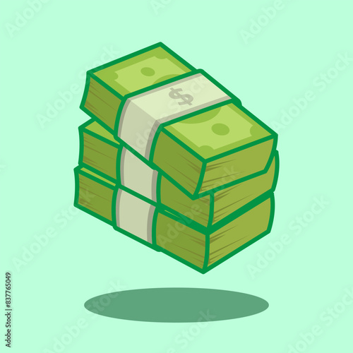 Money Cartoon Vector illustration. Vector Cash. Cash Money vector illustration
and icon for print and digital design