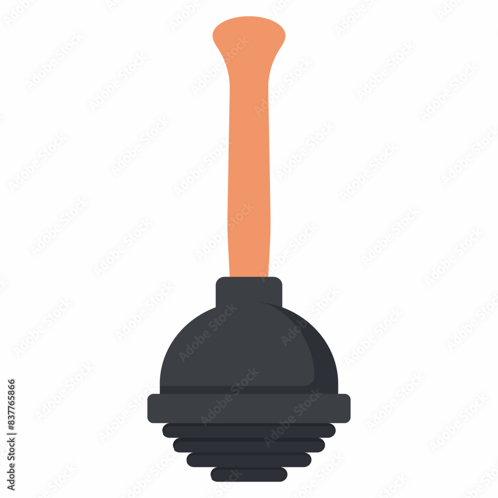 Fototapeta premium Plunger tool vector cartoon illustration isolated on a white background.