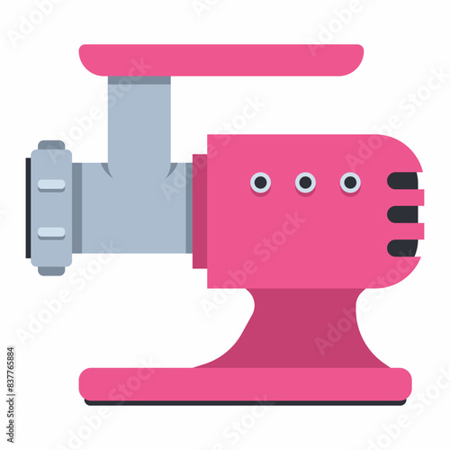 Meat grinder for home use vector cartoon illustration isolated on a white background.