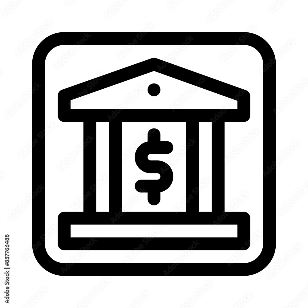 bank line icon bank line icon