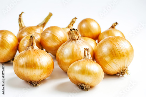 Wallpaper Mural Close Up of Yellow Onions on White Background Torontodigital.ca
